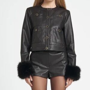 WAYF x Chérie Madeleine Faux Leather Jacket